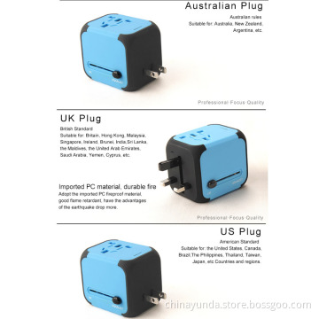 Universal Travel Adapter 5V 2.4A Output UK/US/EU Plug